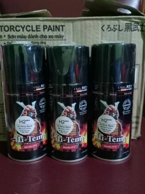 Cat Pilox Pilok Samurai Paint Kurobushi Anti Panas 300ml -  H2*** Hi-Temp Black