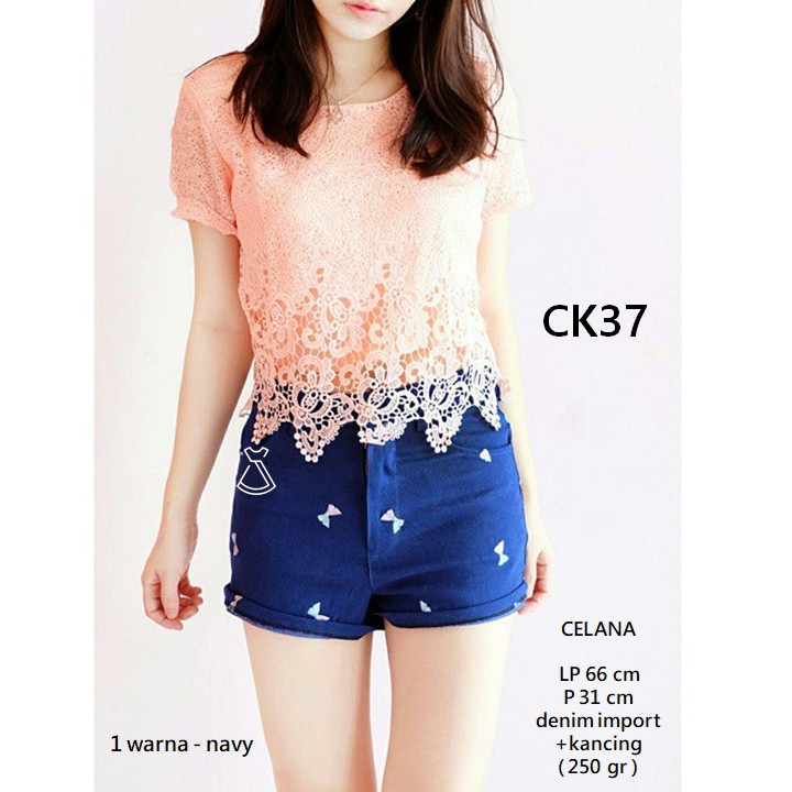 CK37 - CELANA PENDEK SHORT JEANS HOT PANTS WANITA KOREAN IMPORT