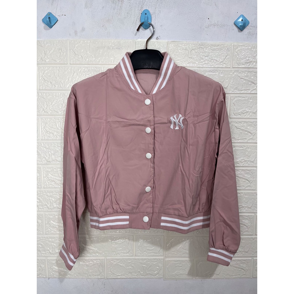 0812 Jaket IMPORT BOMBER NY Parasut jaket olahraga jogging wanita jaket lari sport sauna suit wanita jumbo