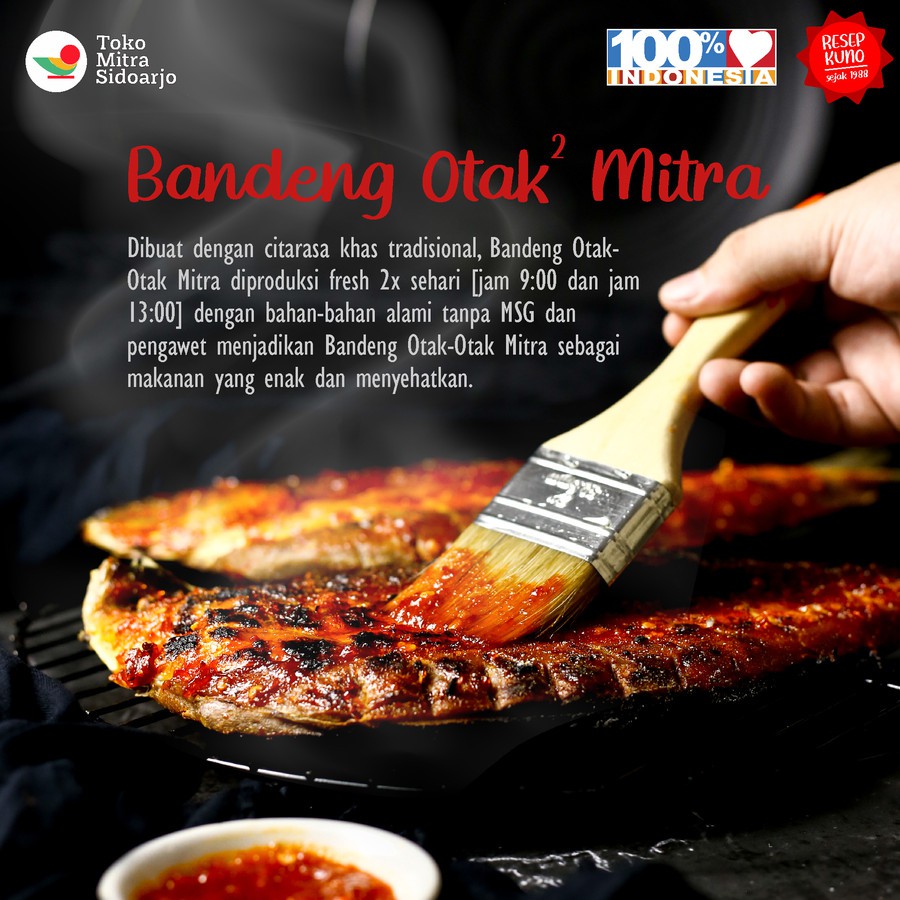 

MITRA BANDENG OTAK OTAK BAKAR / PANGGANG / GORENG | FRESH TERMASUK VACUUM OLEH KHAS SIDOARJO GRESIK