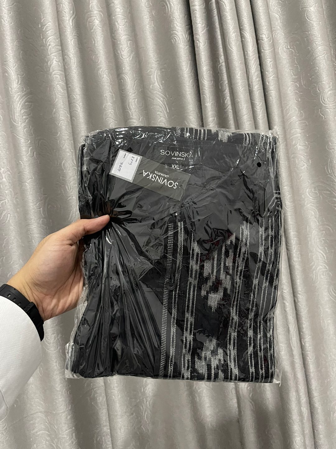 Kemeja Tenun Wtp 22 Hitam Baju Atasan Pria Modern