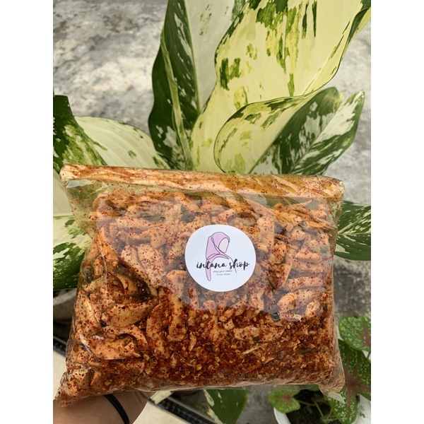 

HARGA MIRING Basreng Stik pedas Dan Ori Daun Jeruk Baso goreng 50gram 100gram EMBUN SNACK