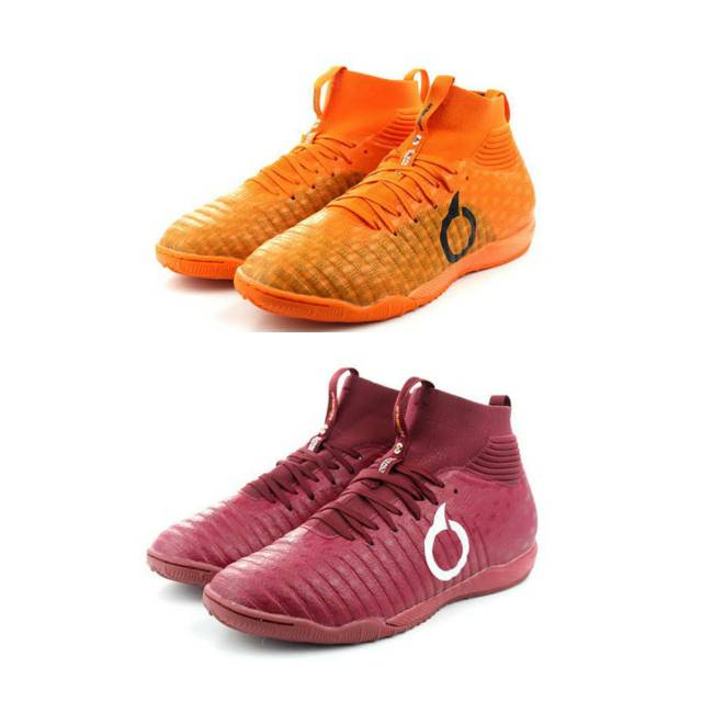 Sepatu Futsal Ortuseight Catalyst Mystique IN Orange & Maroon