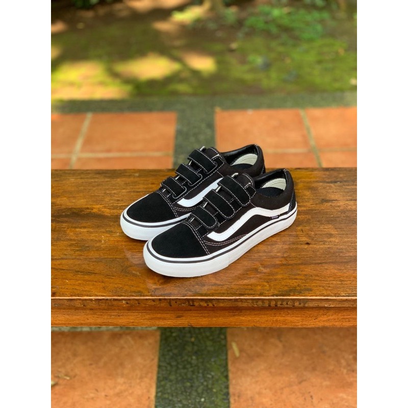 Vans Oldskool Velcro Pro Blackwhite Original
