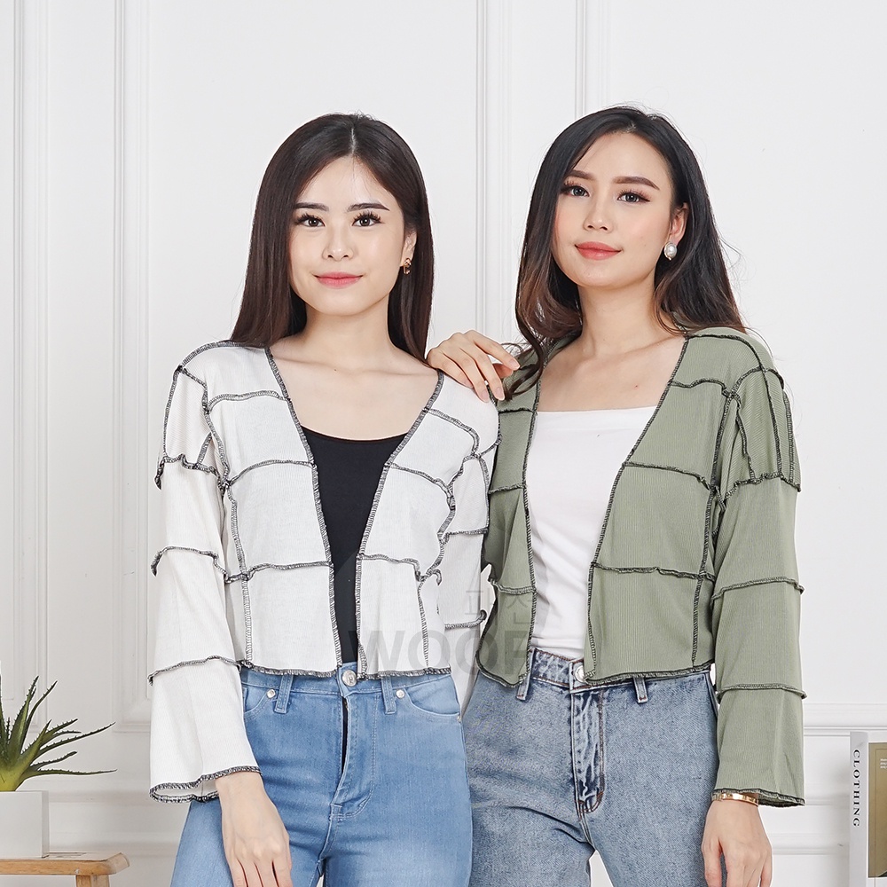 Jean Outer Knit Atasan Wanita Top