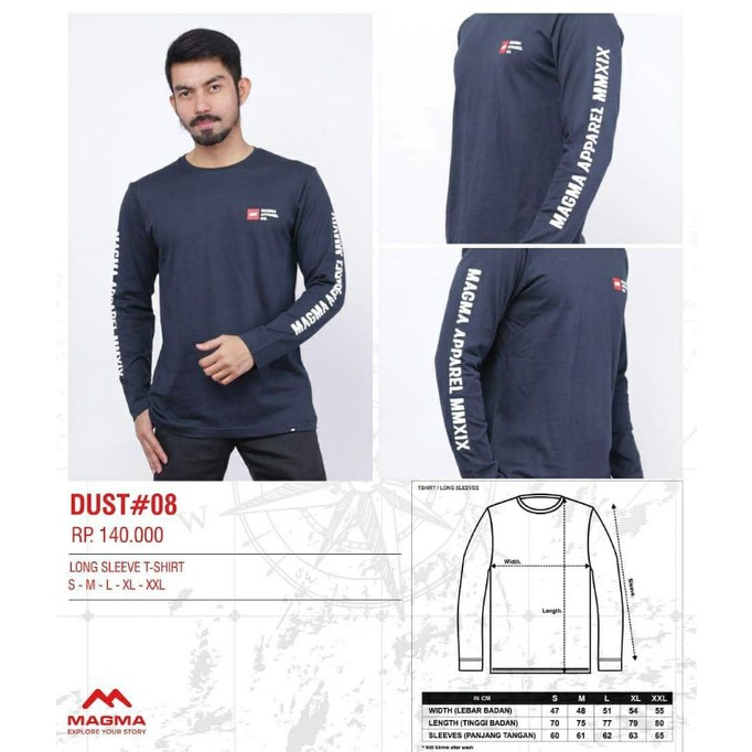 Kaos lengan panjang distro original magma apparel Bandung A1