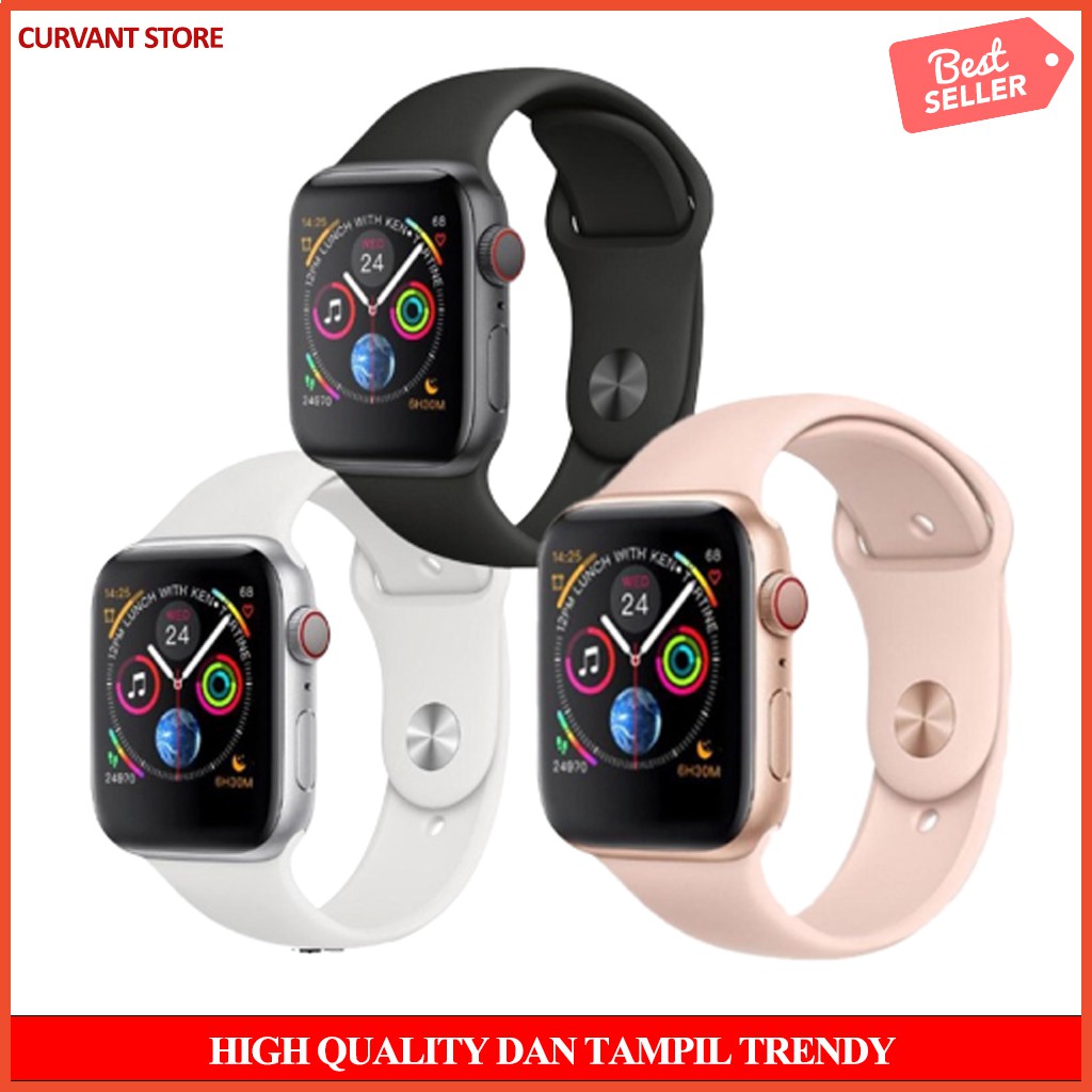 Smartwatch IWO 8 - Jam Tangan Pintar Smart Watch Copy 1:1 - Hitam Full B9V2