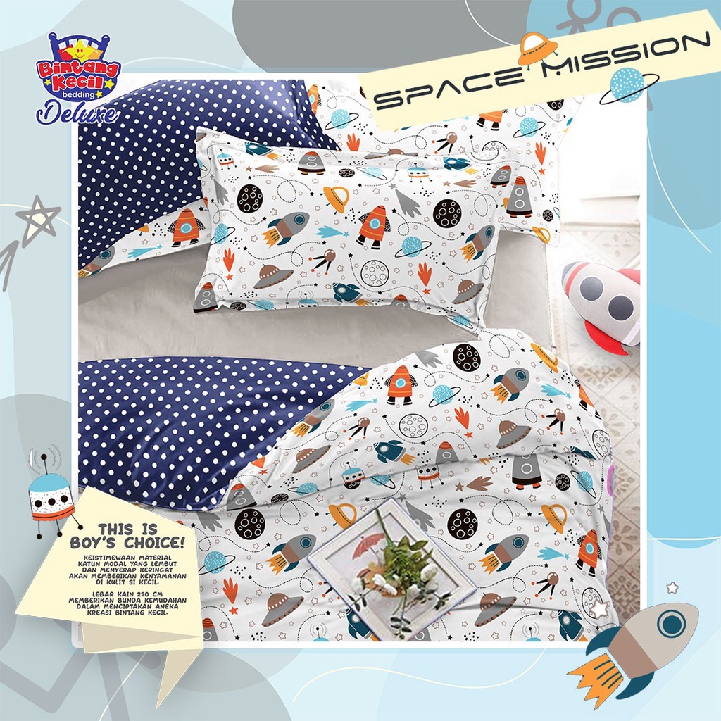 Sprei KATUN ANAK ESRA STAR BEVERLY Free Karet Anti Geser Premium Ukuran Size 120x200 160x200 180x200 200x200 90x200 100x200