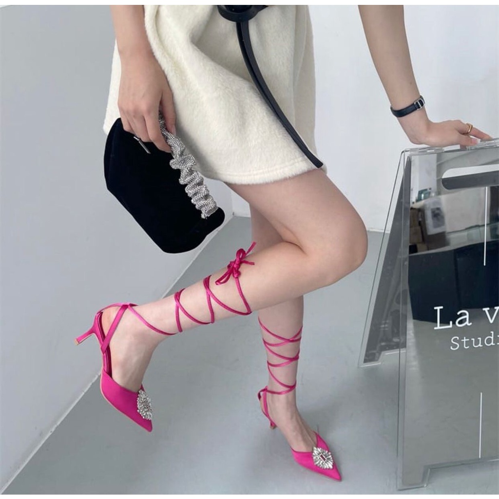 SANDAL HEELS WANITA IMPORT FASHION / ZR ZRA ZARA GLADIATOR BLINK TERBARU