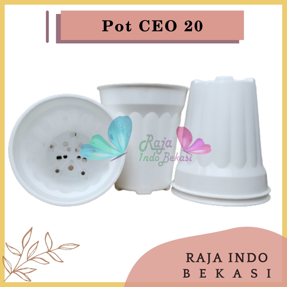 Rajaindobekasi Pot Tinggi Ceo 20 Putih Mirip Pot Yogap 19 25 Murah Pot Tinggi Putih Plastik Besar