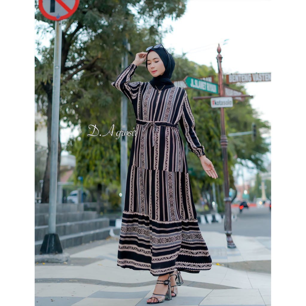MF - GLAMOUR DRESS / DRESS MUSLIM TERBARU / DRESS KEKINIAN PREMIUM ORI BAJU WANITA