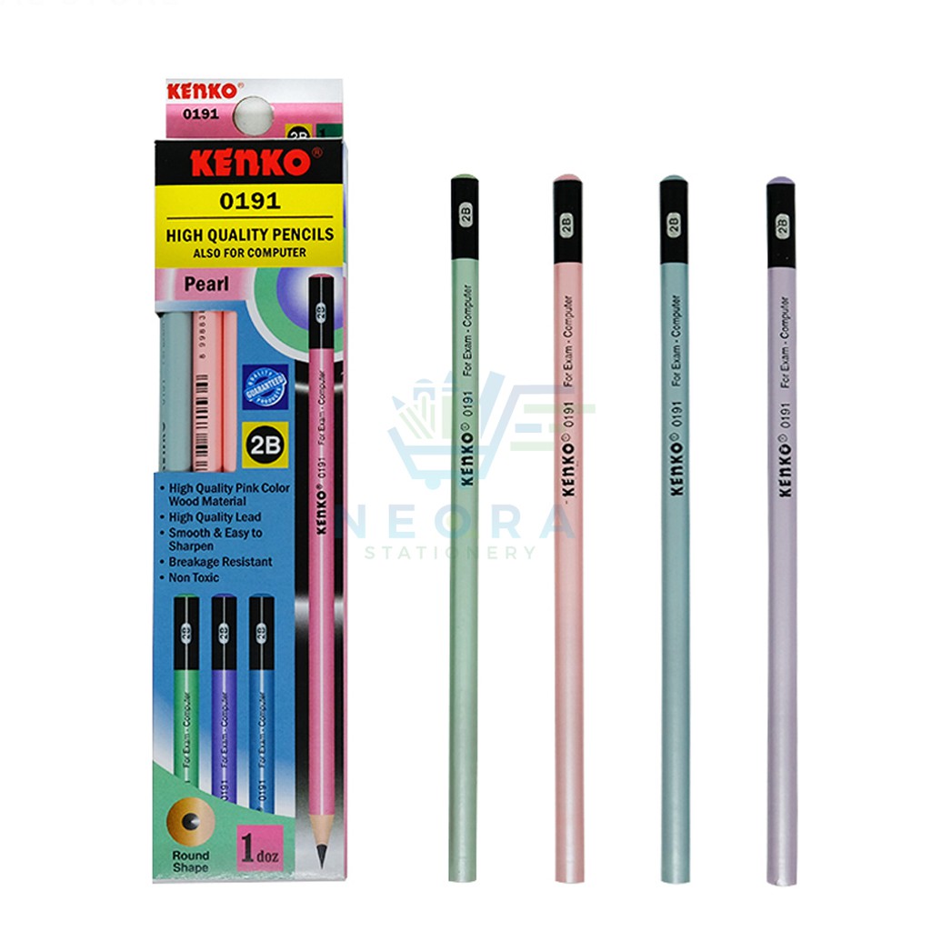 

Kenko Pensil Tulis 2B High Quality Pearl Color - 0191 (@12 Pensil)