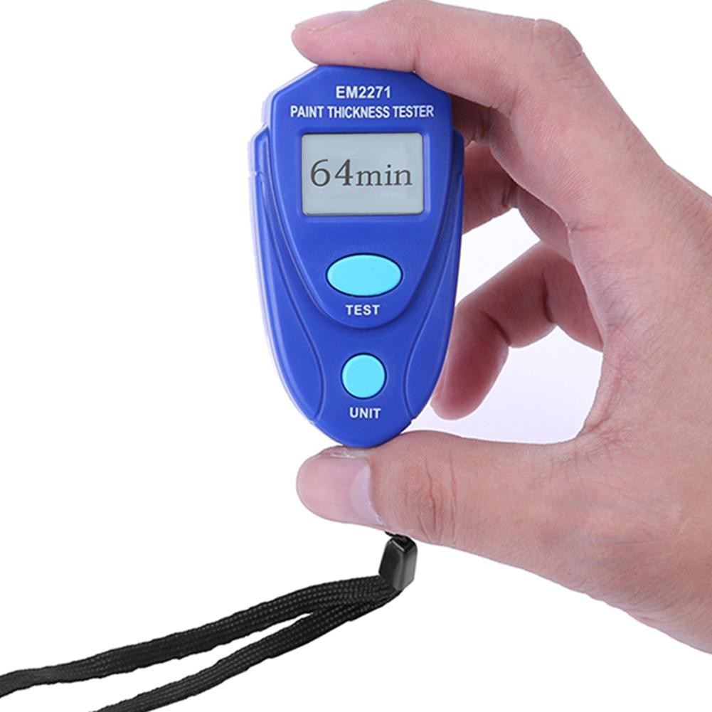 EM2271 Portable Digital Coating Thickness Gauge Car Mini Zinc Paint Thickness Meter Painting Gauge