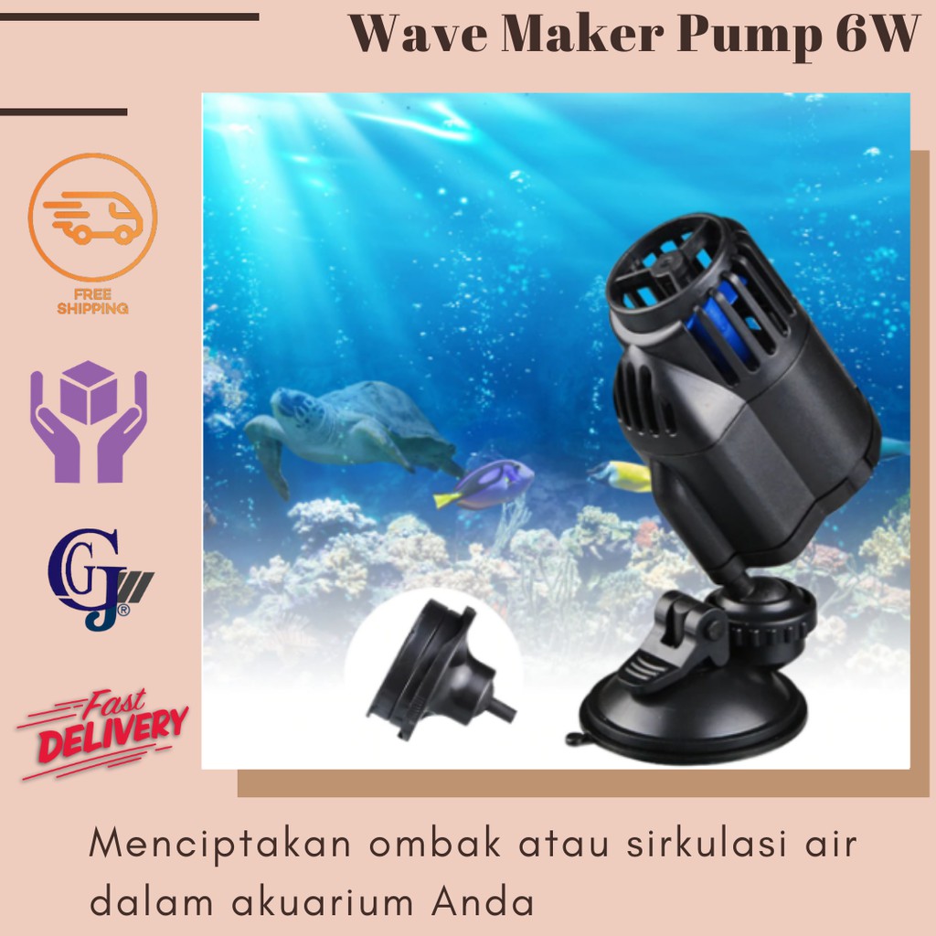 Pompa Aquarium Sunsun Pompa Air Mini Ombak Akuarium Wave Maker Pump 6W - Kipas Perlengkapan Aquarium