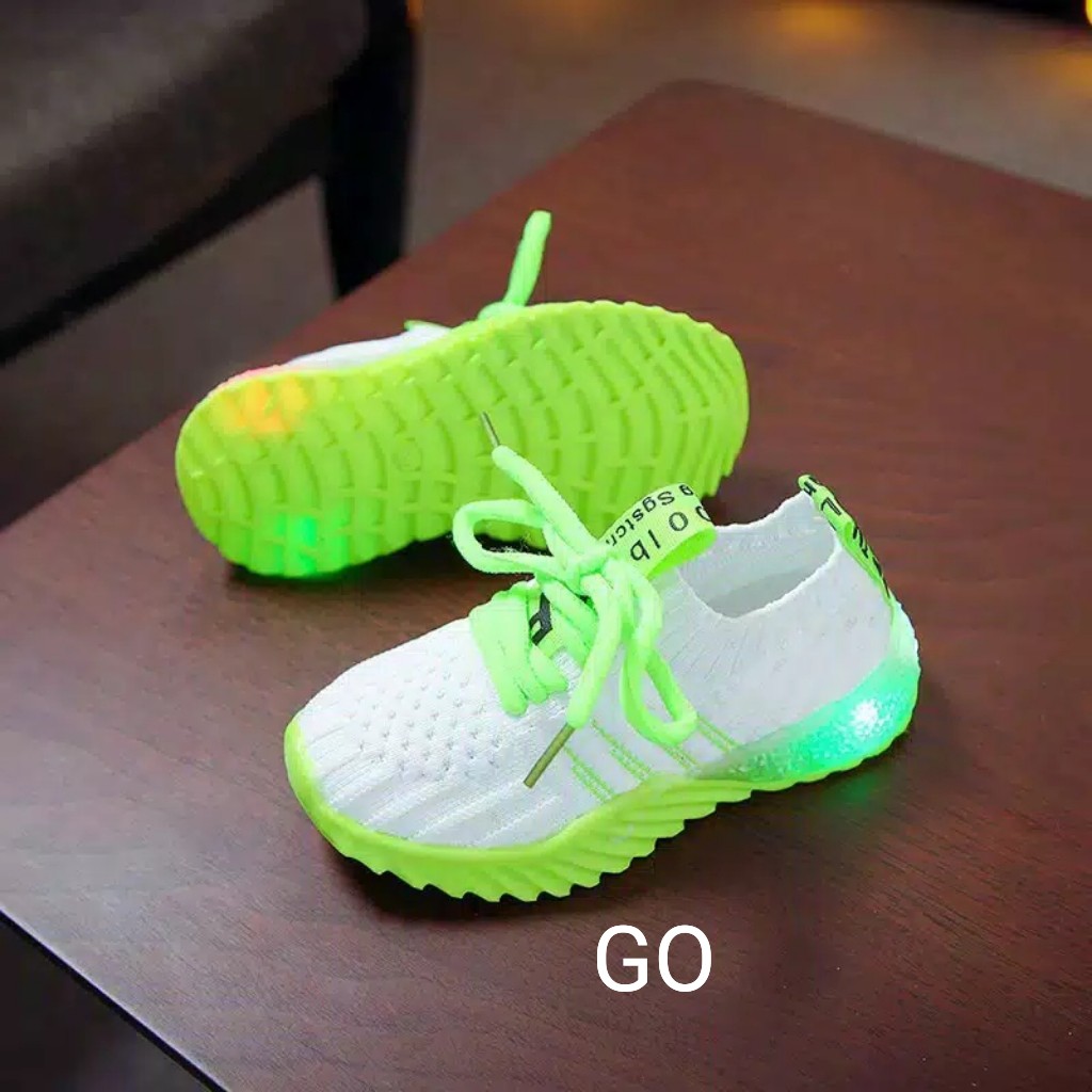 gos SK OBB Sepatu Sneakers Anak Laki-Laki / Perempuan Casual Bayi Import LED