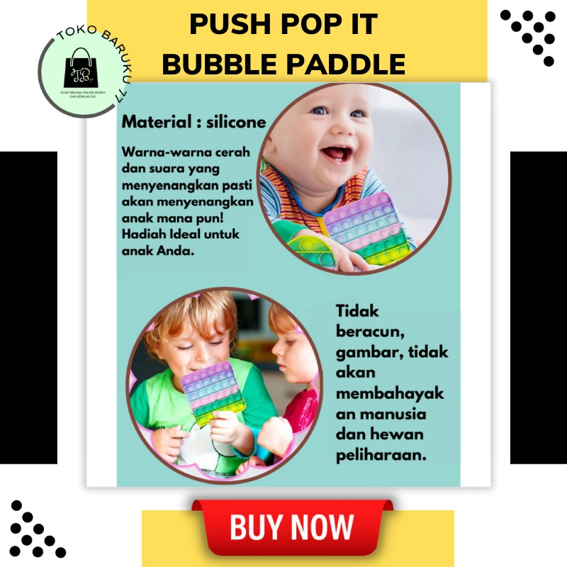 (KEYA) Bubble Toys Pop It Puddle Colour Rainbow New-6