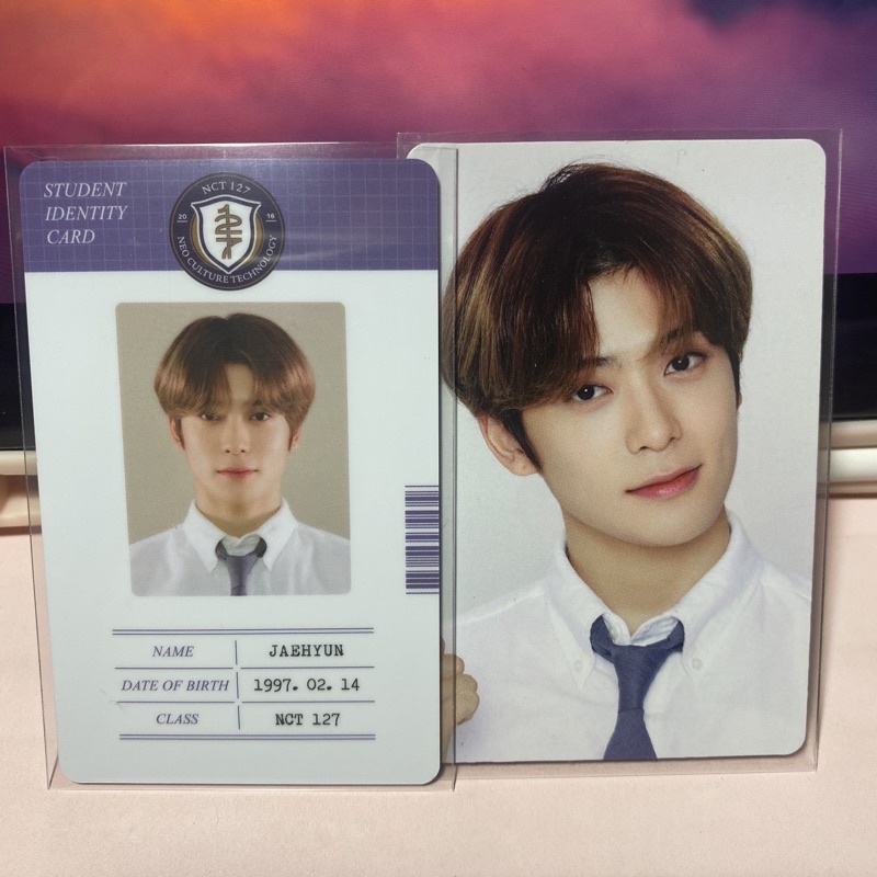 Jaehyun back to school b2s id card + photocard SET