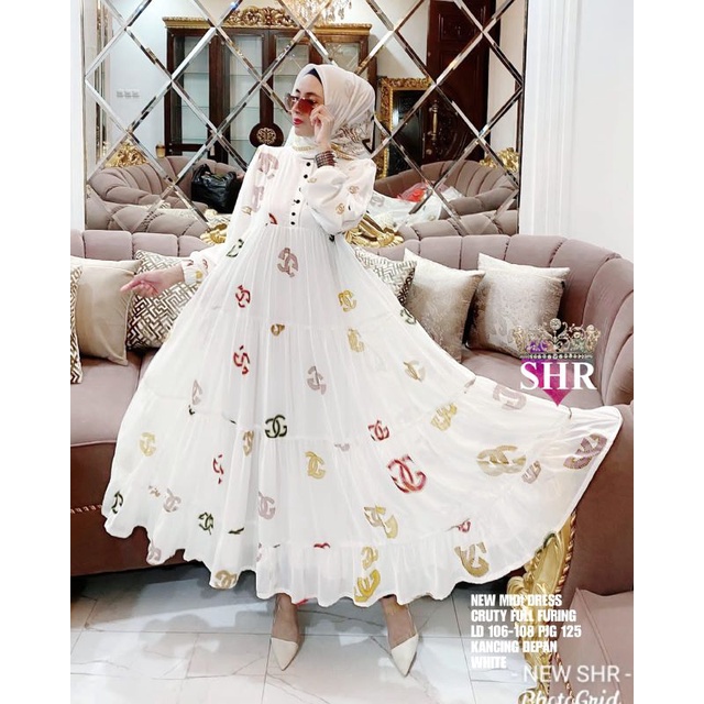 NEW MIDI DRESS SHR//SHR ORI//GAMIS SHR