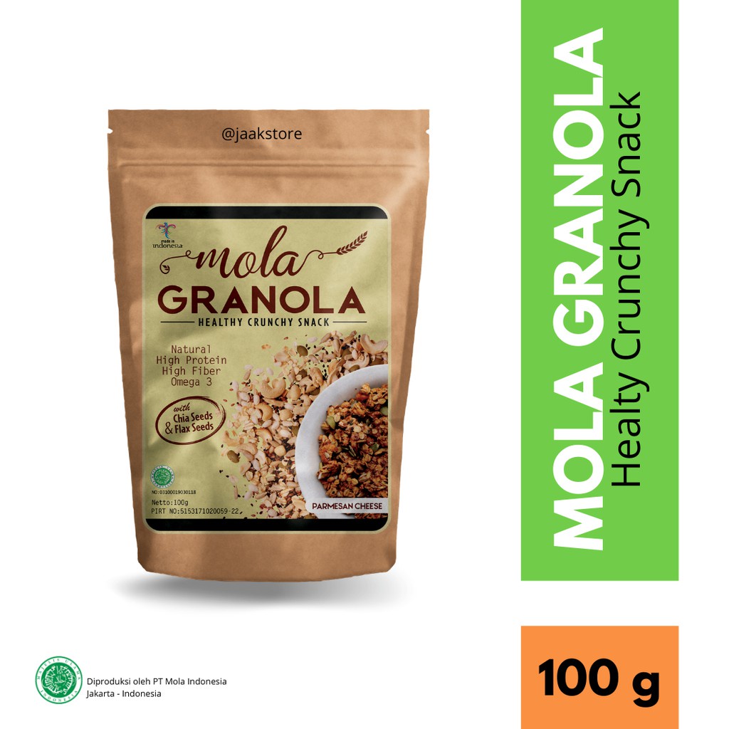 

Mola Granola Menu Sarapan Sehat, Cemilan Diet, Sereal Sehat, Bergizi, High Quality