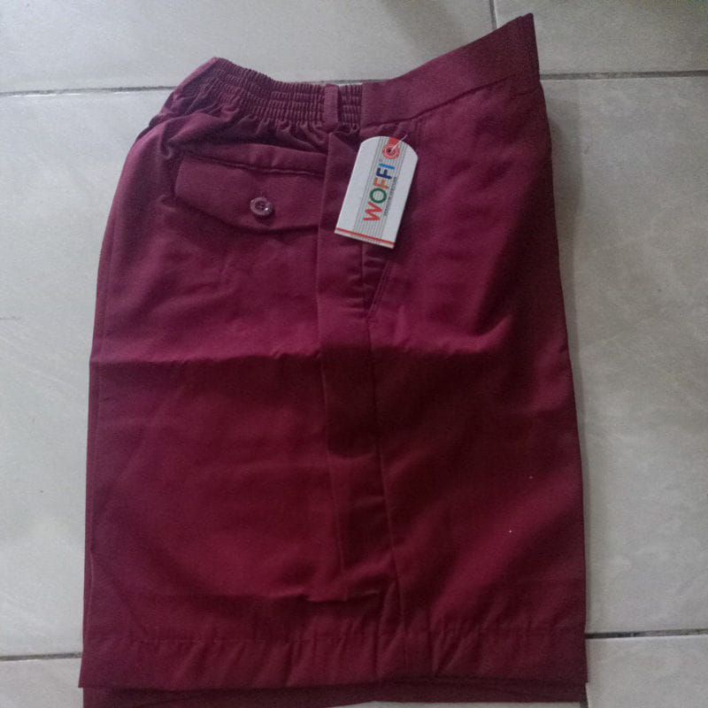 CELANA SD PENDEK MERAH CELANA SEKOLAH ANAK SERAGAM WOFFI