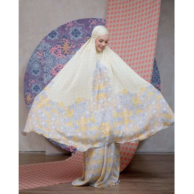 NEW DOA INDONESIA MUKENA PRAYER SET ALARA SERIES PRAYER ROBE YELLOW