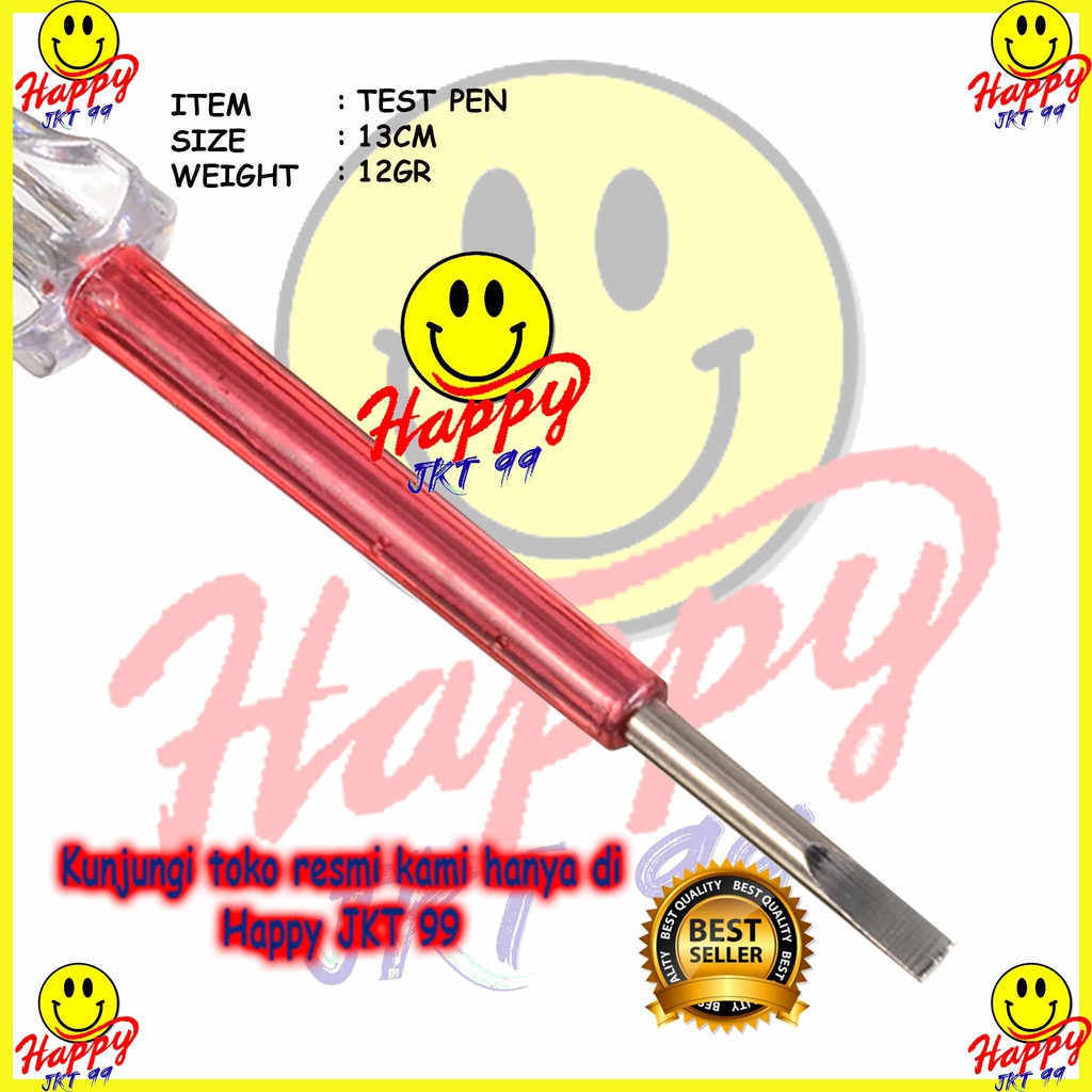 [ HAPPY JKT 99 ] TEST PEN TESPEN PES PEN LISTRIK OBENG 2 IN 1 2IN1