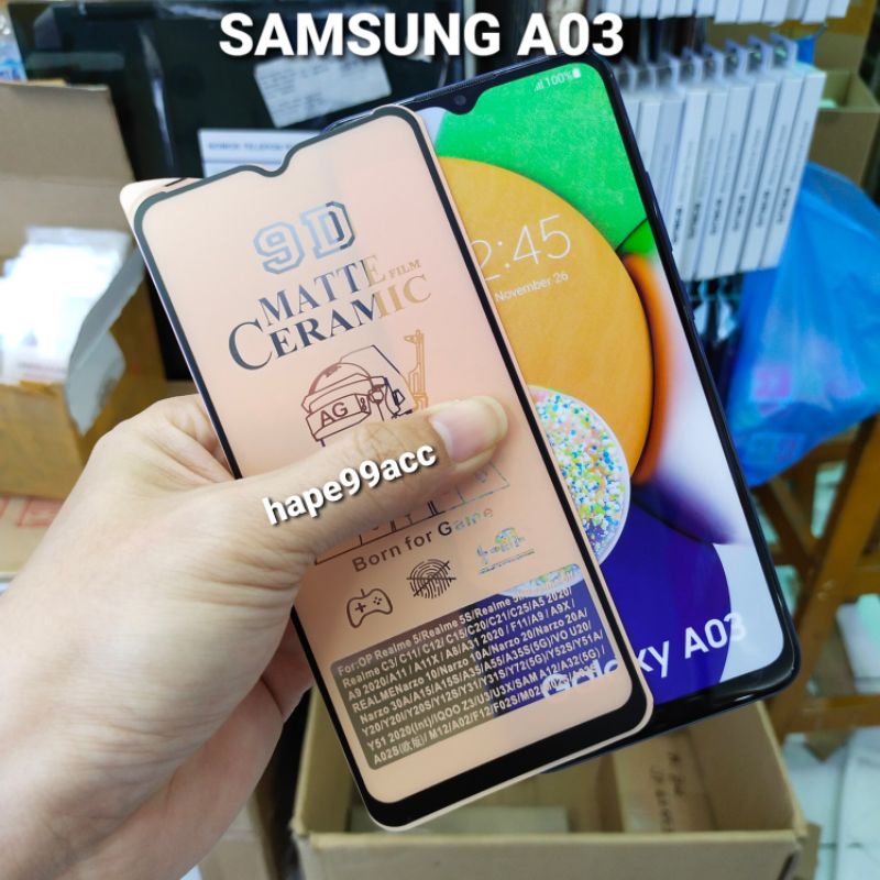 Samsung A03 A 03 anti gores nano ceramic film matte full screen