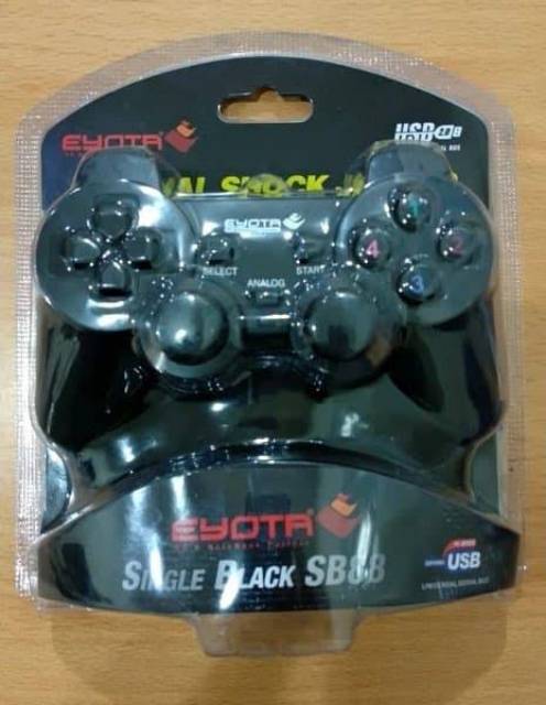 Gamepad Joystik USB Getar Single Eyota Hitam