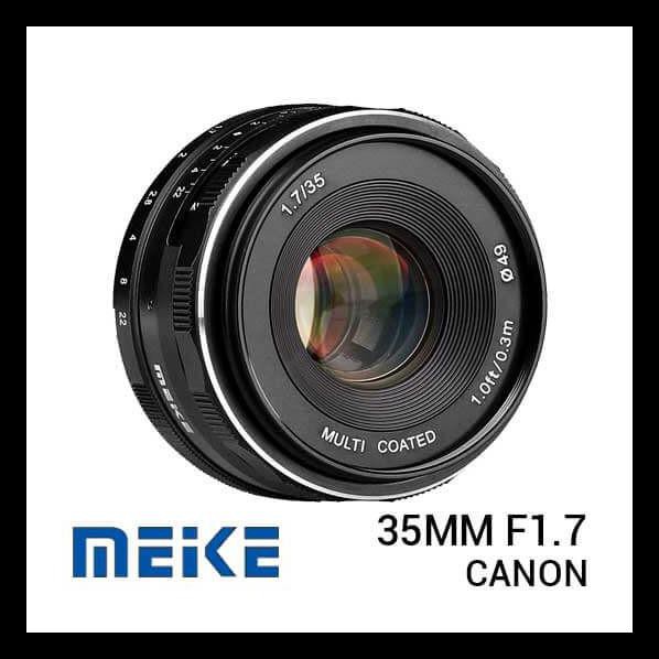 {BISA COD} Lensa Fix Canon EOS M M1 M2 M3 M5 M6 M10 M50 M100 Mirrorless Prime Lens merk Meike 35MM F