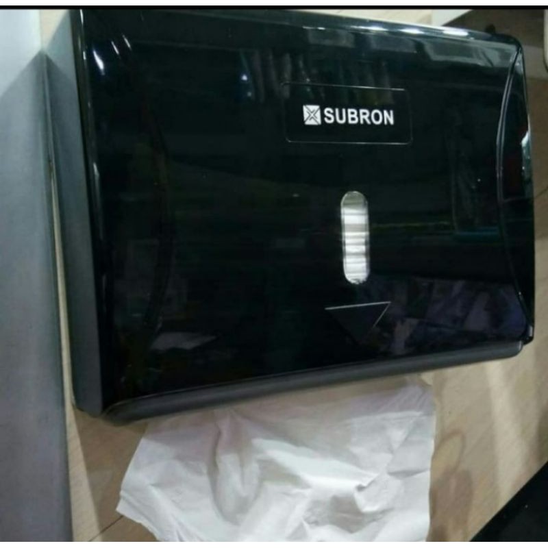 Tempat tissue kotak hitam subron / Tempat tissu K41 subron / tissue lembaran