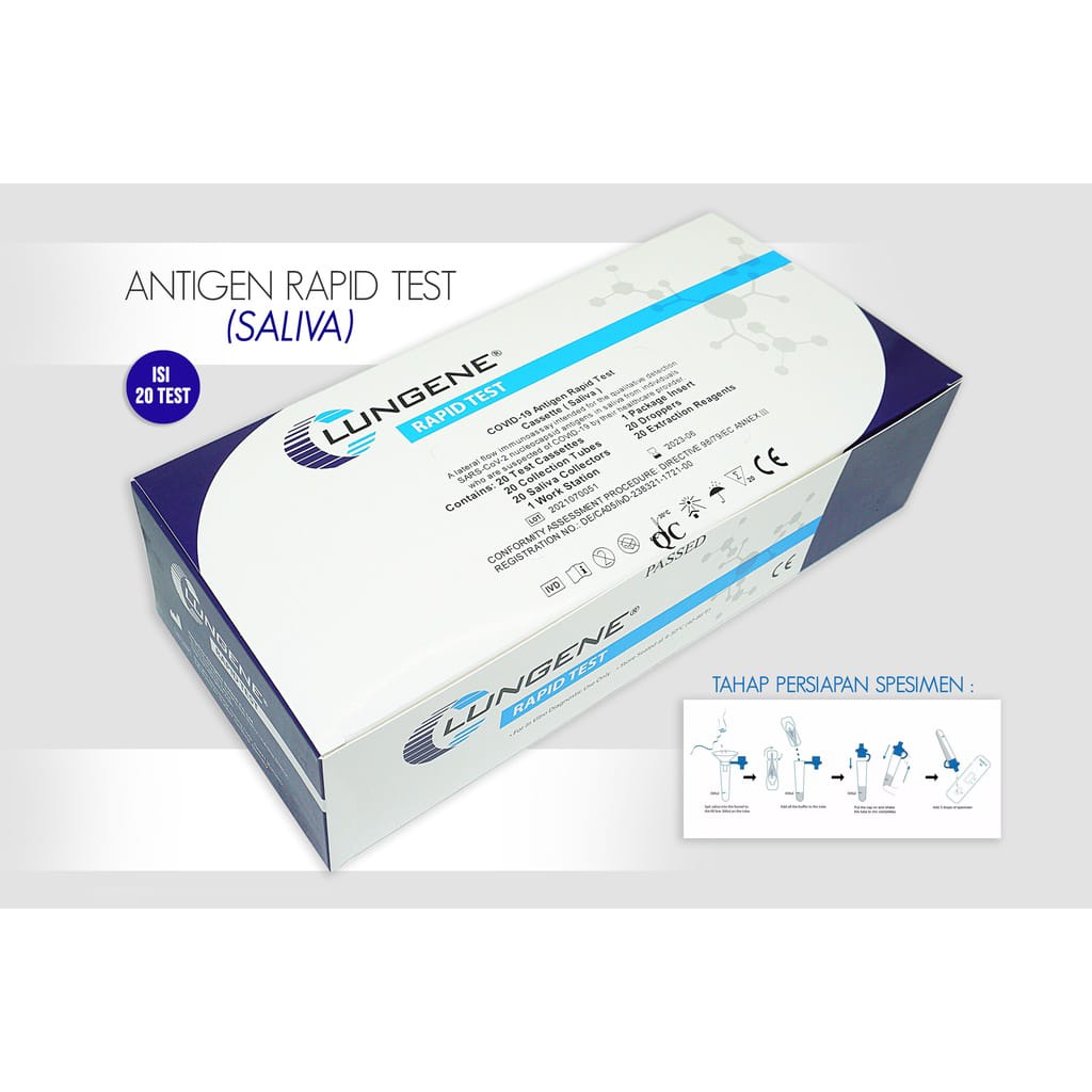 LUNGENE RAPID TEST SALIVA ( METODE AIR LIUR ) ORIGINAL