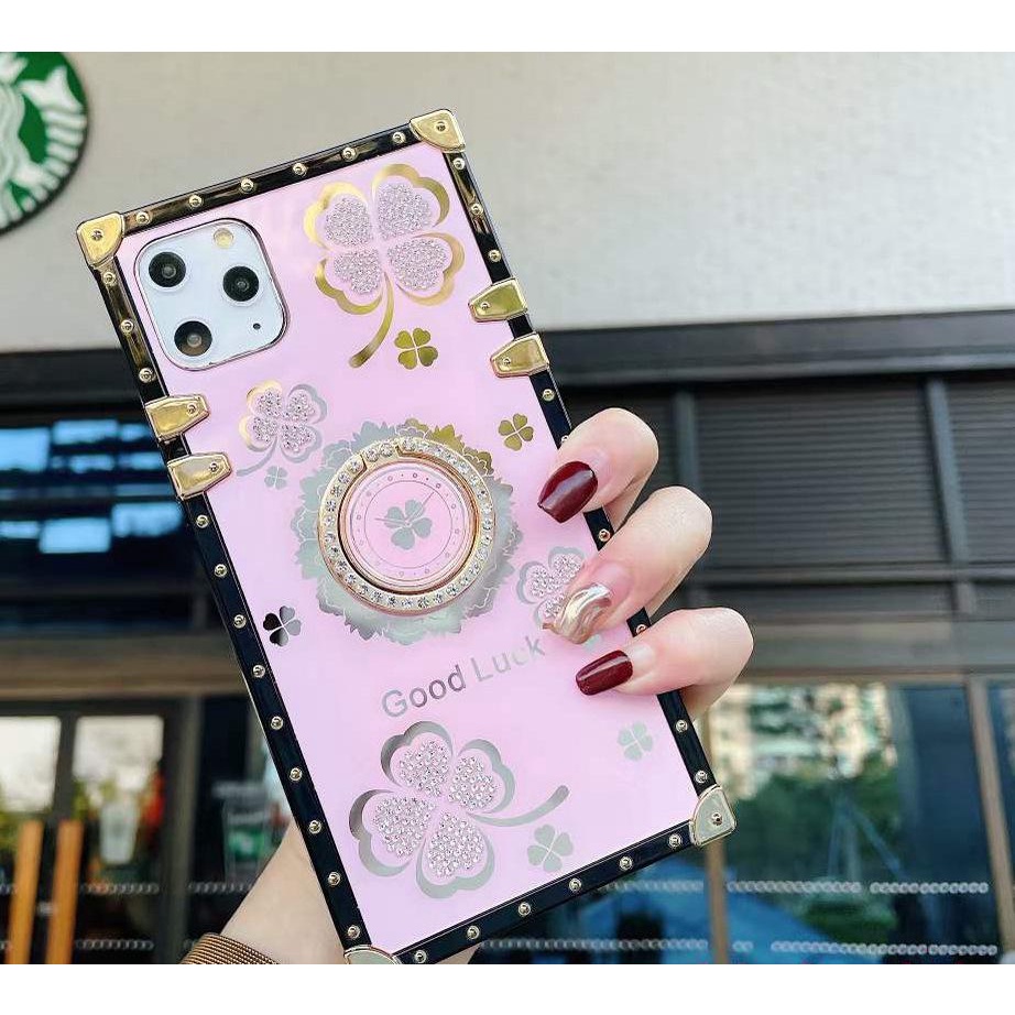 Trunk Case kotak LV clover Iphone 6 6S 6+ 6S+ 7 8 SE 7+ 8+ X Xs Xr Max 11 Pro 12,OPPO RENO 4F FH09