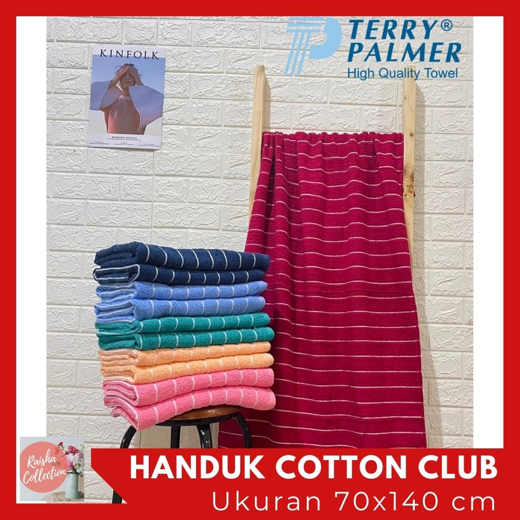 RC Cotton Club Terry Palmer  Handuk Mandi Dewasa Jumbo Ukuran 70x135cm Handuk Garis Polos Salur Berkualitas Harga Terjangkau