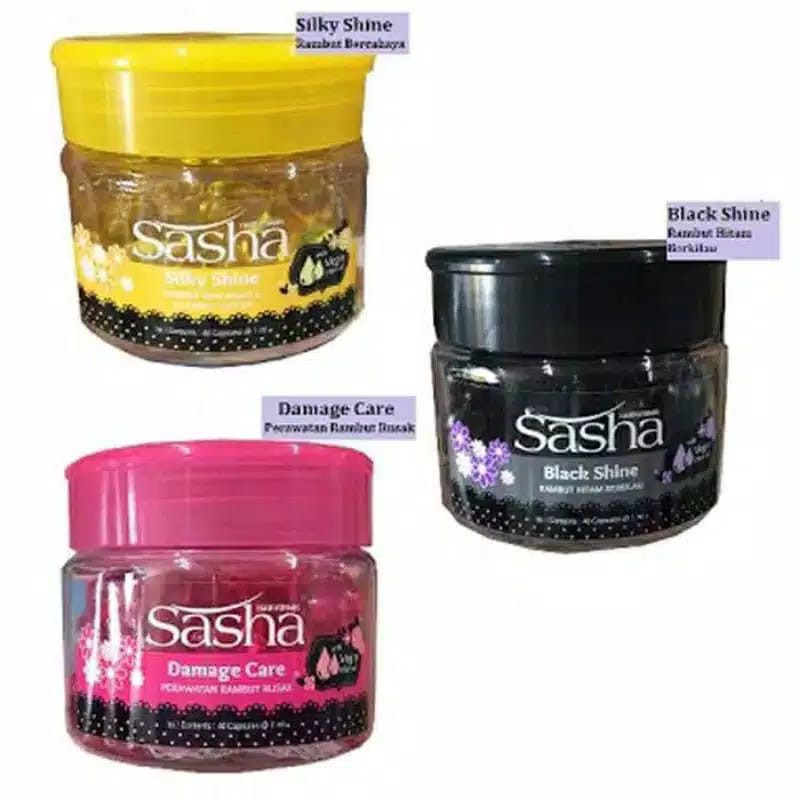 SASHA VITAMIN RAMBUT JAR ISI 40 | VITAMIN RAMBUT SASHA ORIGINAL 100%