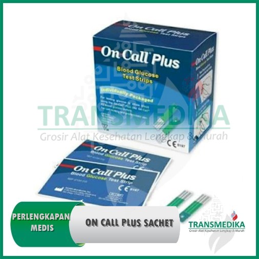 Strip on call plus gula darah / On Call Plus Glucose Strip Isi 25/ ONCALL PLUS  / GLUCOSE