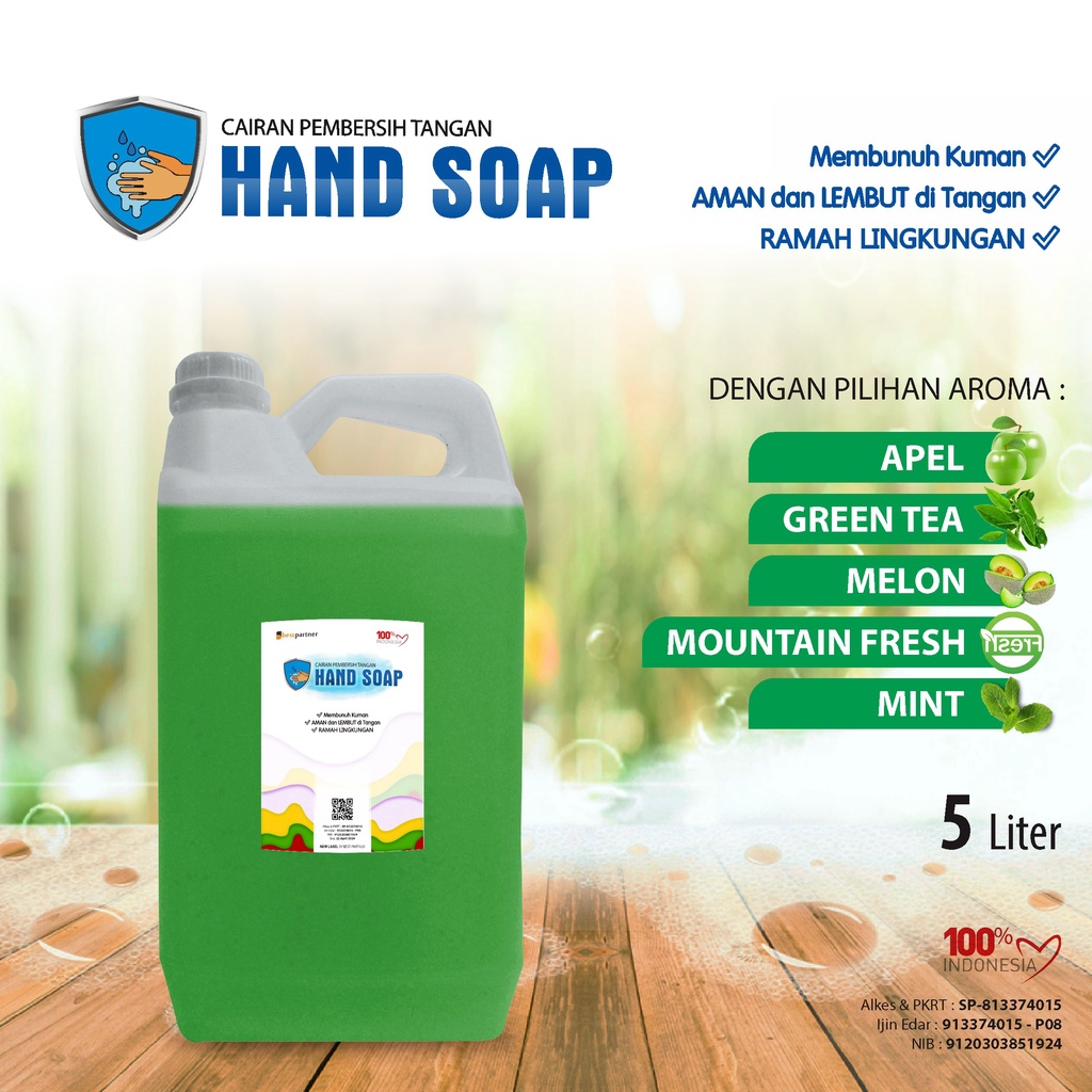 Sabun Cuci Tangan Antiseptic Variasi Aroma Segar 5 Liter / Hand Soap Hand Wash 5 Liter (  Jerigen  )