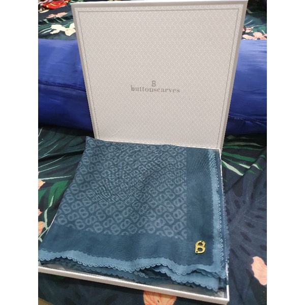 preloved buttonscarves tapis square teal