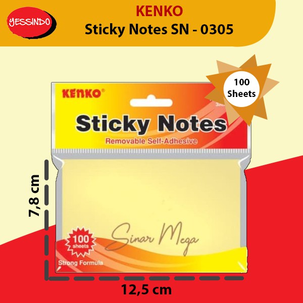 

Sticky Note Cube SN-0305 Yellow Kenko