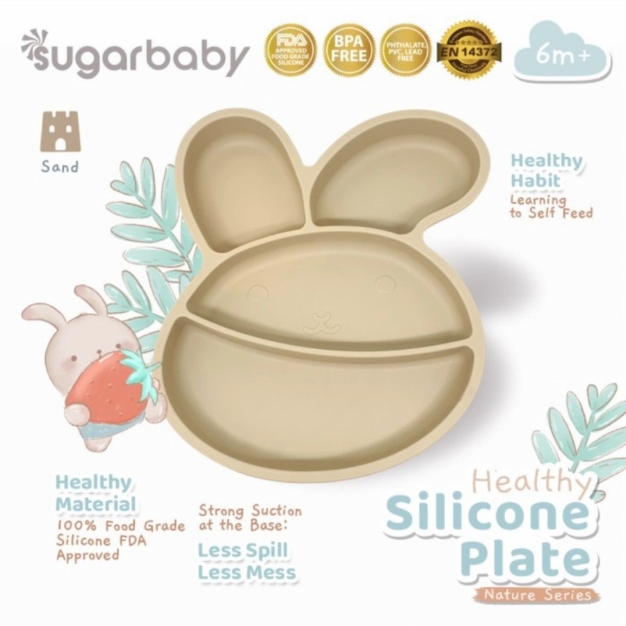 Makassar ! Sugar Baby Healthy Silicone Plate Nature Series