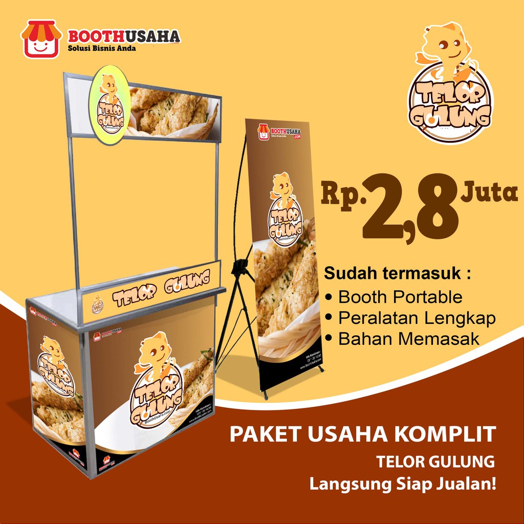 Paket Usaha Telur Telor Gulung Booth Peralatan Bahan Bumbu Lengkap Indonesia