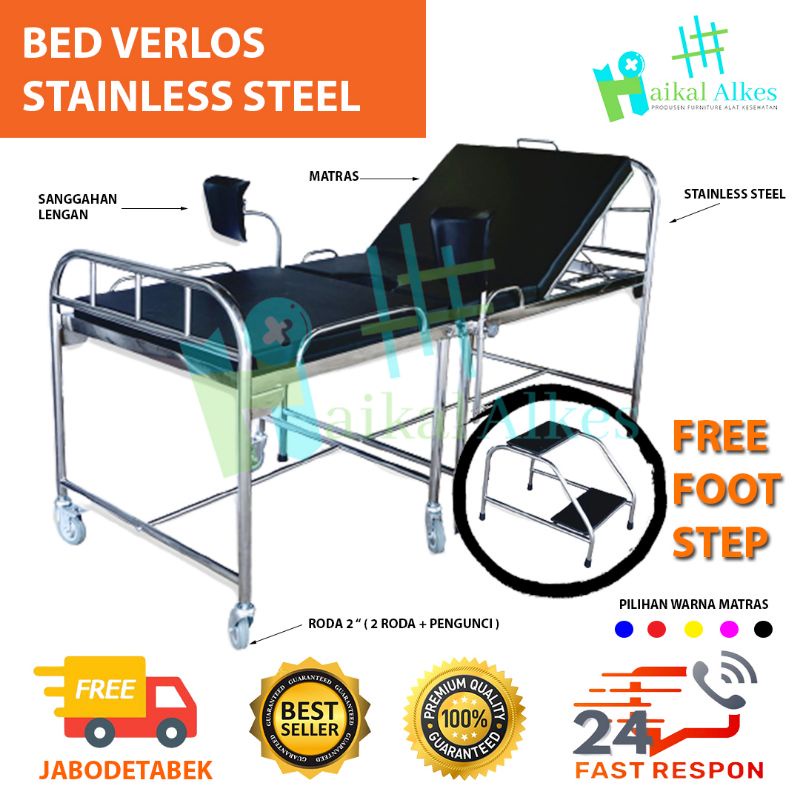 bed partus/ verlos bed (stainless)