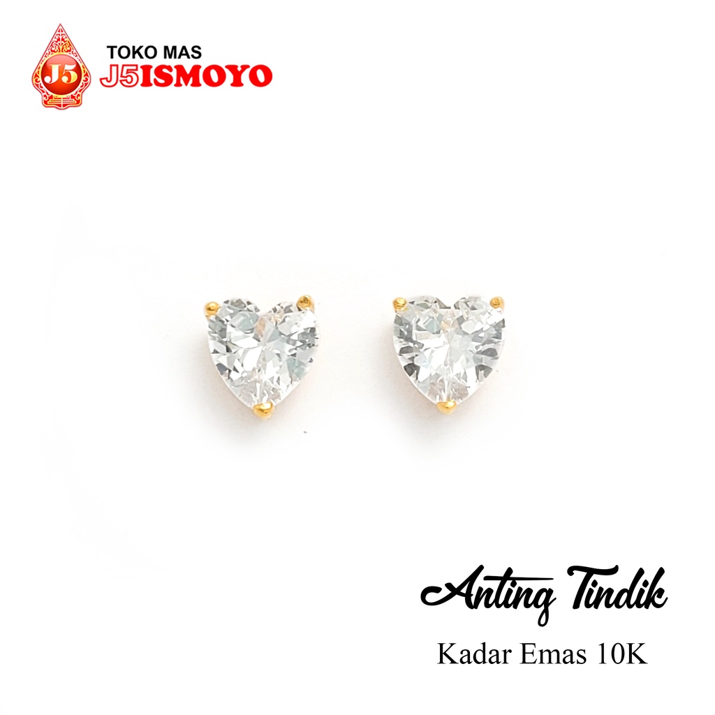Anting Emas Tindik Love Stone Yossi J5 Ismoyo