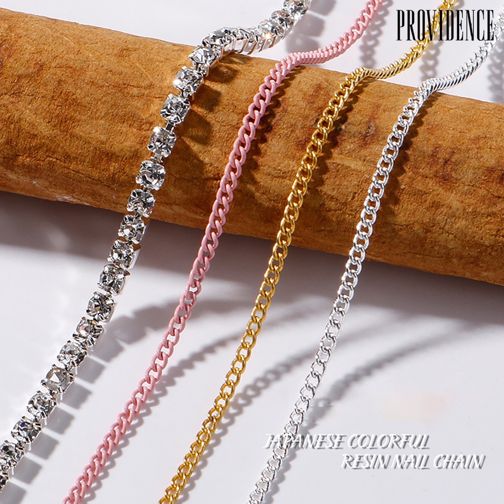 Providence 3pcs / Set Rantai Metal 3d Dekorasi Nail Art Diy Untuk Wanita