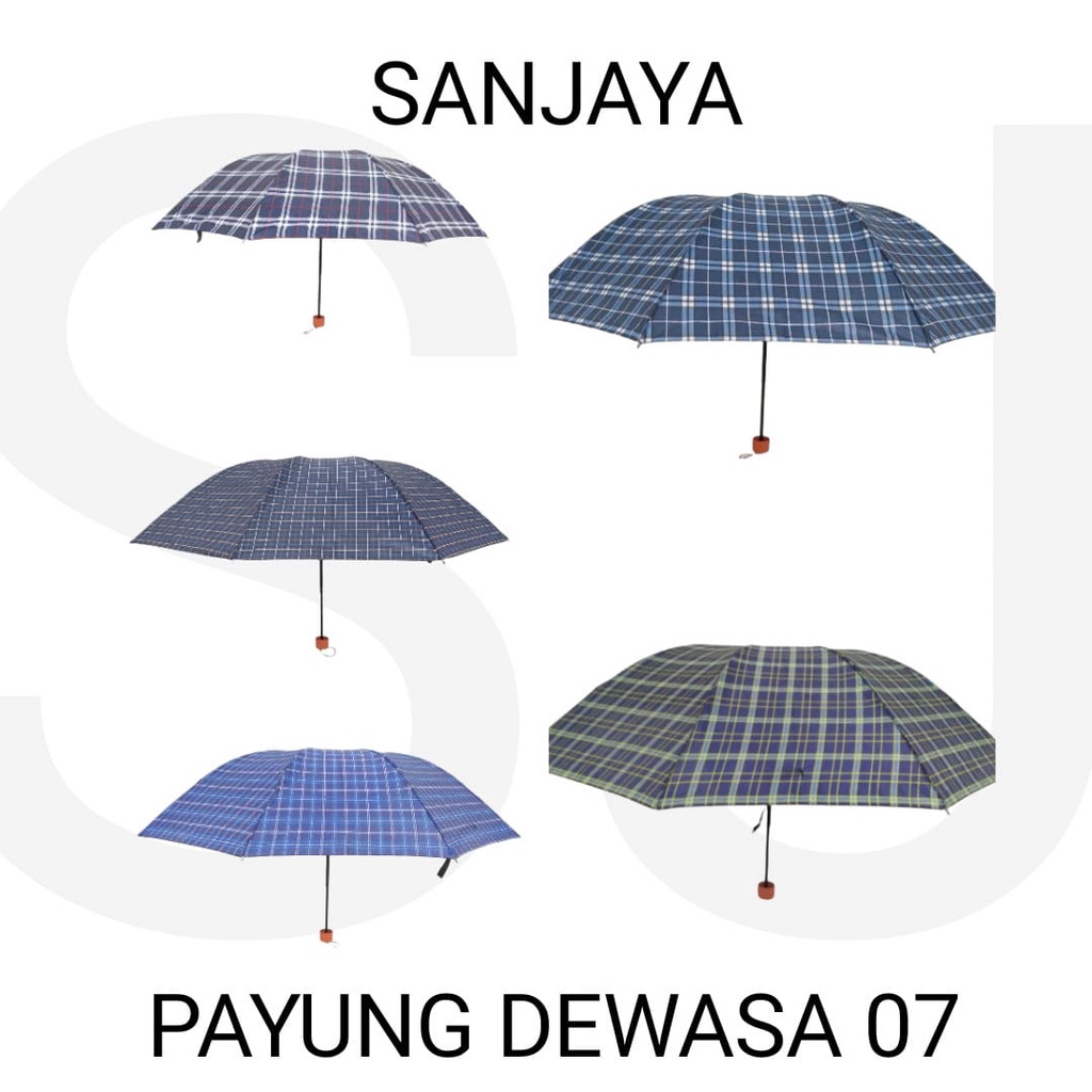 PAYUNG HUJAN / PAYUNG MOTIF KOTAK KOTAK / PAYUNG DEWASA 07 CPR