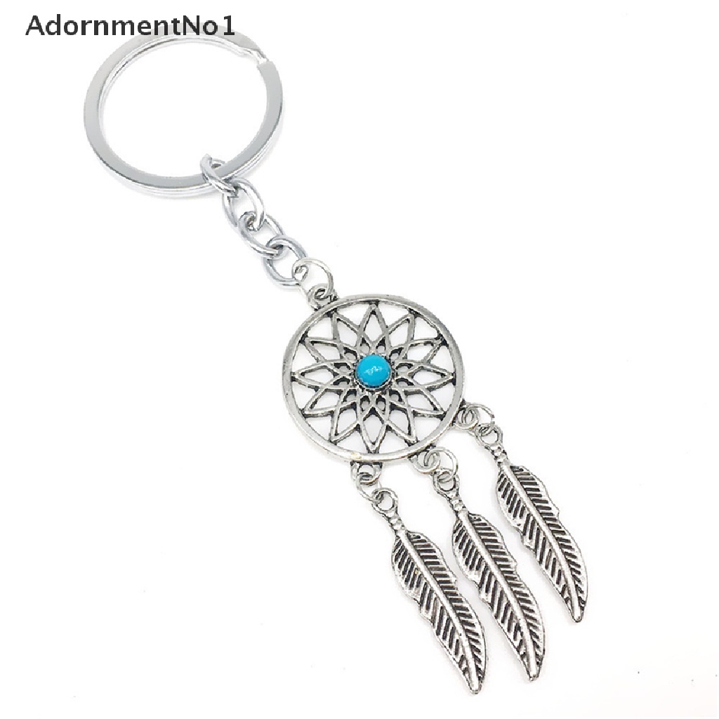 (AdornmentNo1) Gantungan Kunci Dream Catcher Bahan Metal Warna Silver