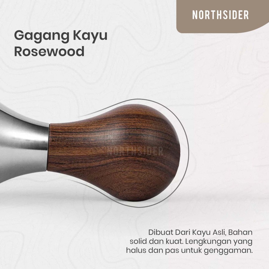 COFFEE TAMPER KOPI ESPRESSO 58mm ROSEWOOD HANDLE HAMMER SUNNY DOLL