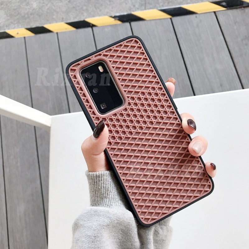 Soft Case Silikon Desain Waffle Untuk Huawei P40 P40Pro Mate 30 Mate30Pro