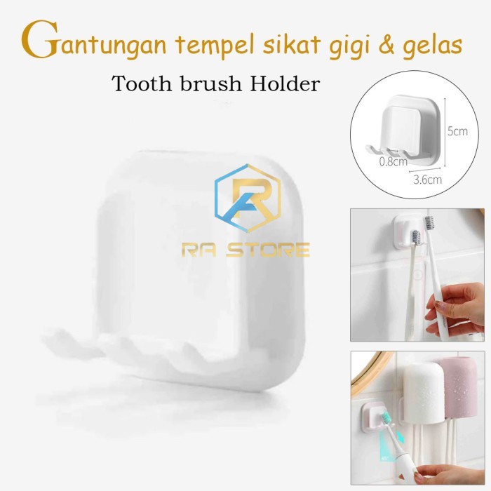 GANTUNGAN TEMPEL SIKAT GIGI GELAS TOOTH BRUSH HOLDER.