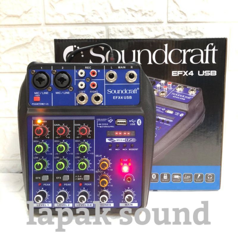 Mixer Soundcraft EFX 4 USB - Bluetooth 4 Channel