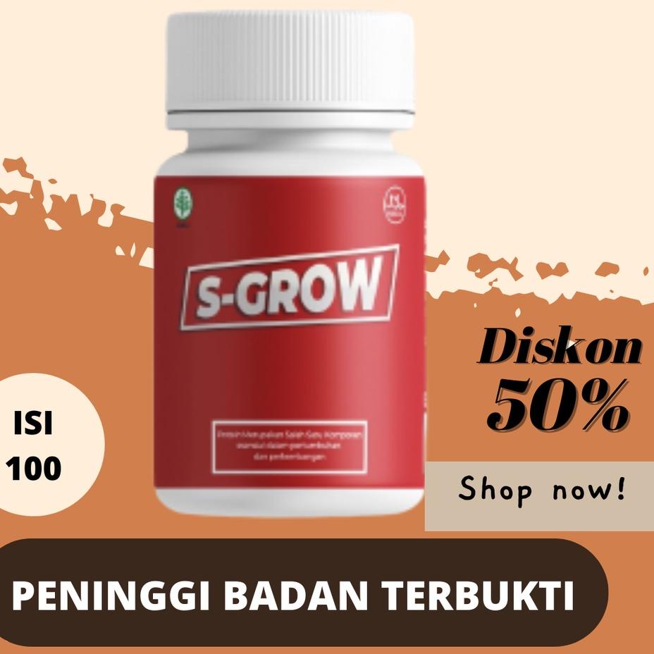 Best S-GROW – Peninggi Badan Herbal Terlaris / susu penah tinggi badan / cepat dan ampuh / efektif /